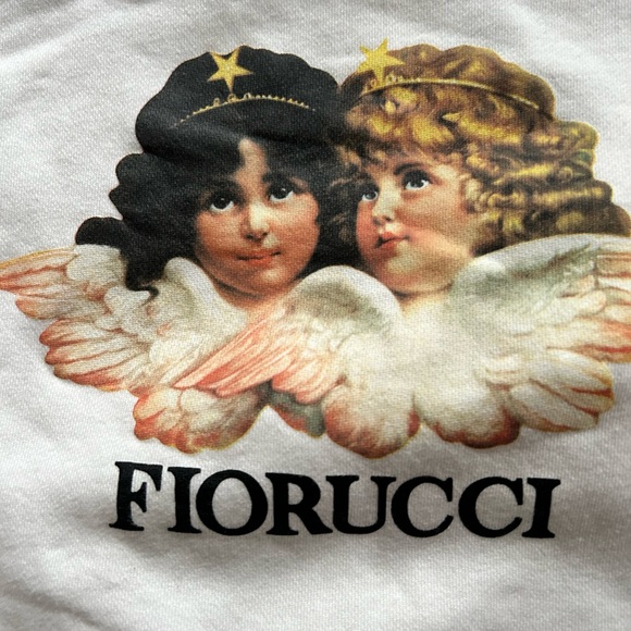 Fiorucci cropped white hoodie with angel's graphic NWT - Picture 4 of 4